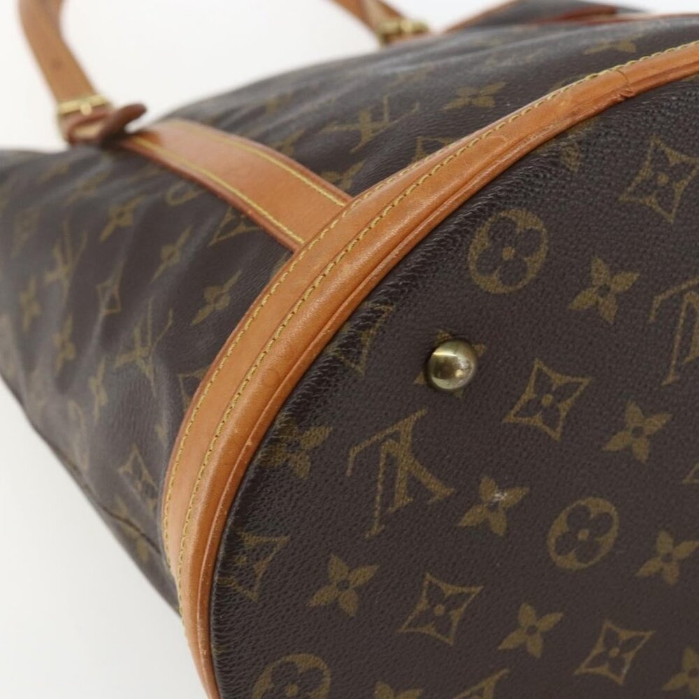 Authentic LOUIS VUITTON Monogram Bucket GM Shoulder Bag M42236 LV - Picture 8 of 16